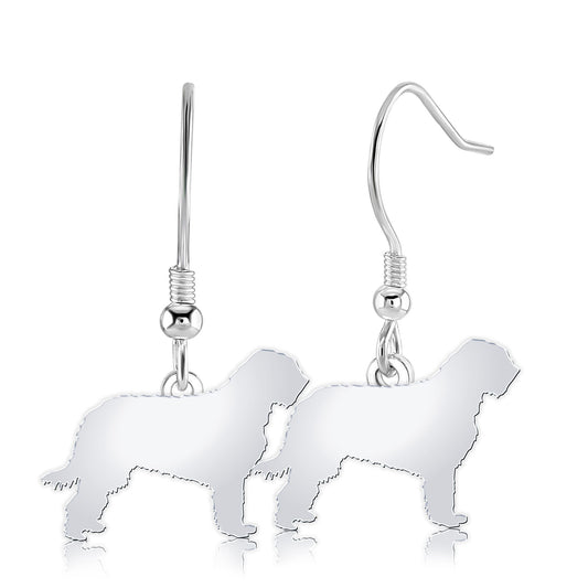 Otterhound Silhouette Silver Earrings - MYLEE London