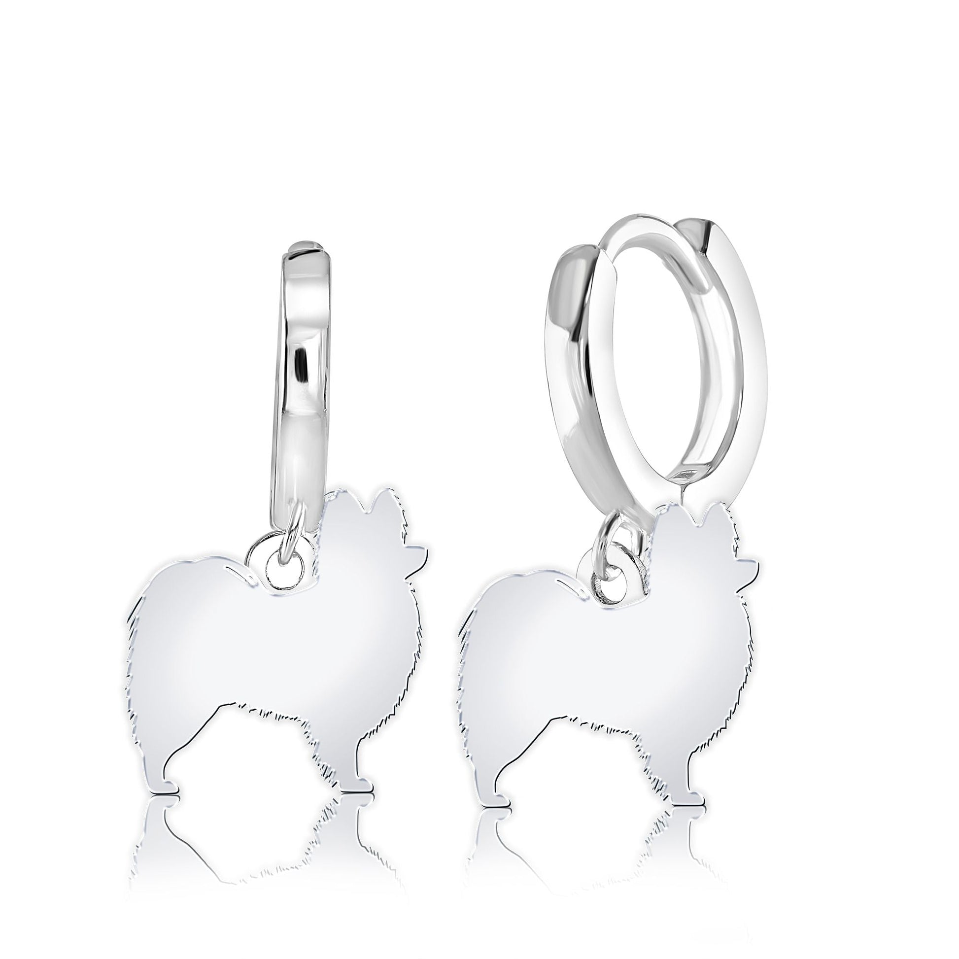 Papillon Silhouette Silver Earrings - MYLEE London