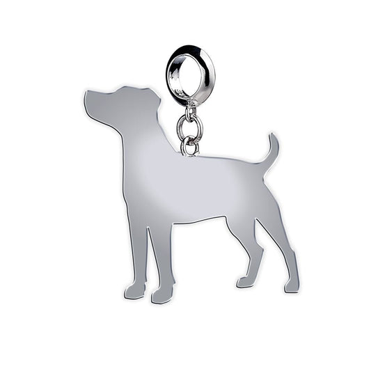 Parson Russell Terrier Silhouette Silver Charm - MYLEE London