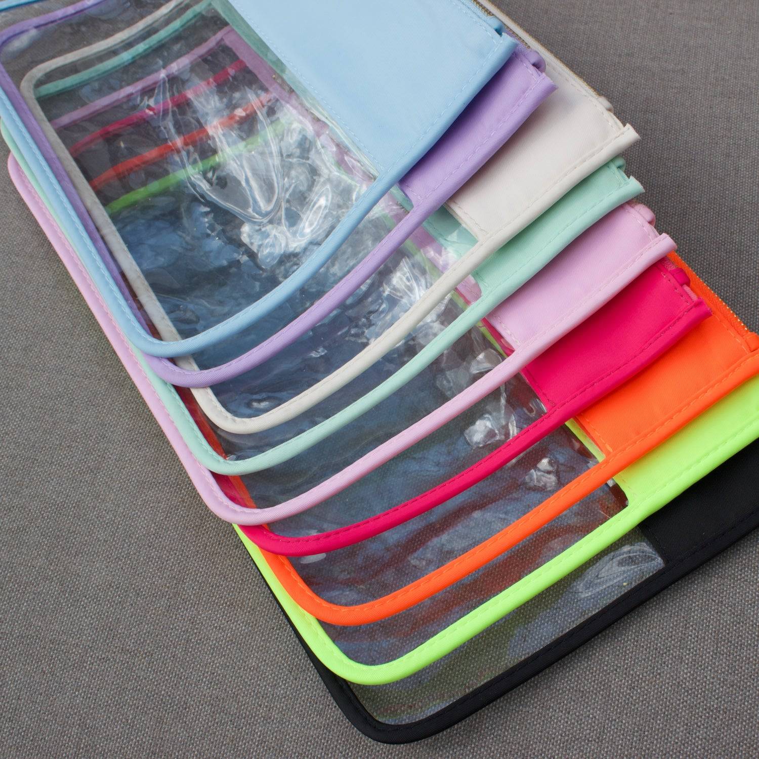 Personalised Clear Travel Pouches - MYLEE London