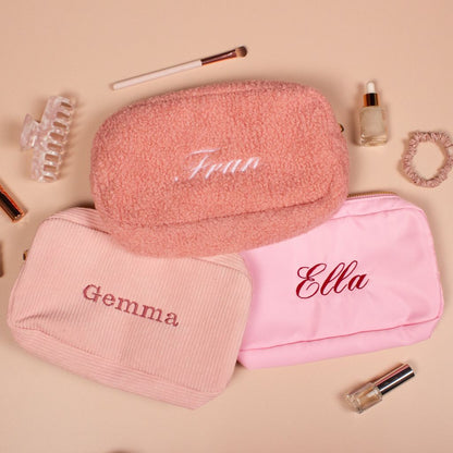 Personalised Embroidered Make - Up Cosmetics Bag - MYLEE London
