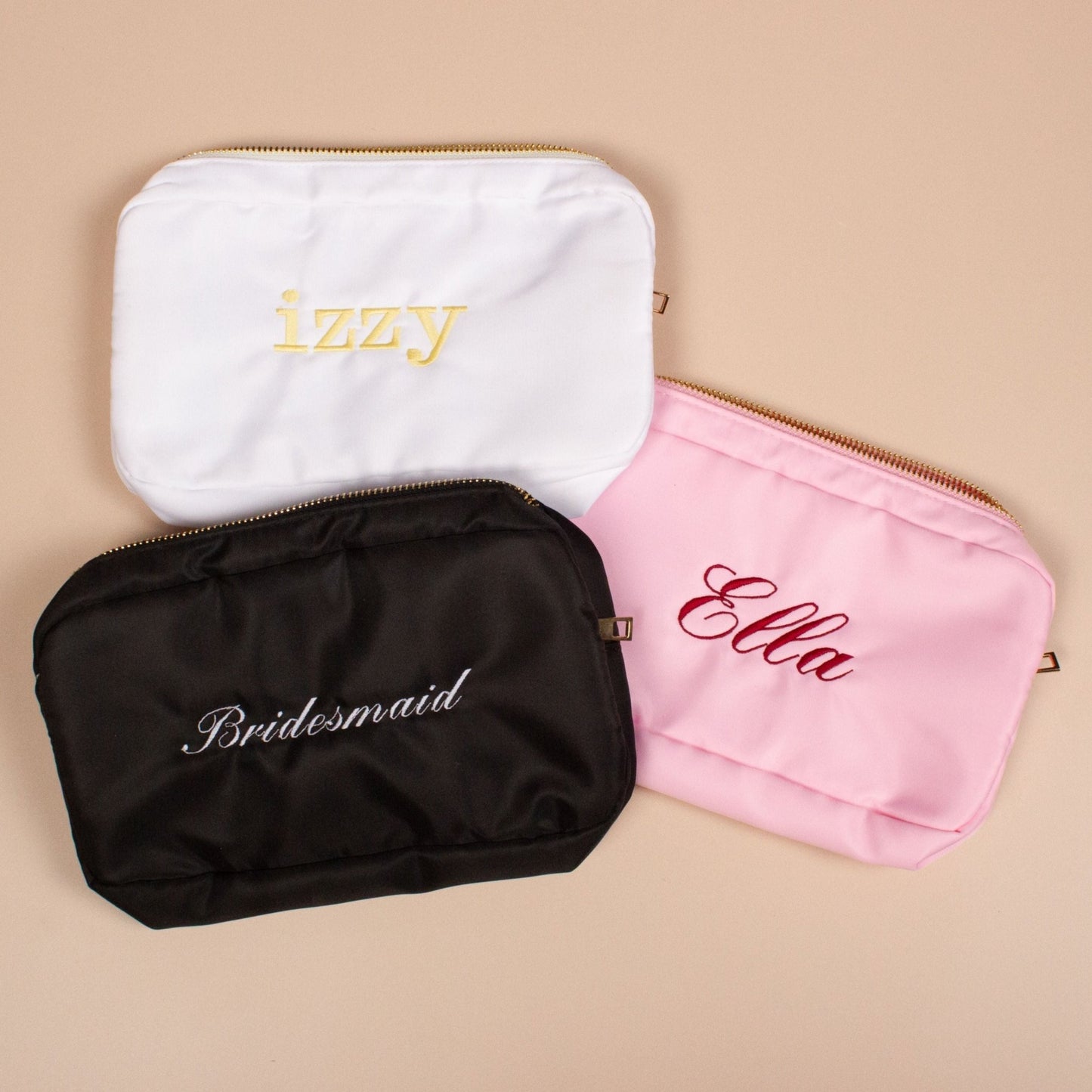 Personalised Embroidered Make - Up Cosmetics Bag - MYLEE London