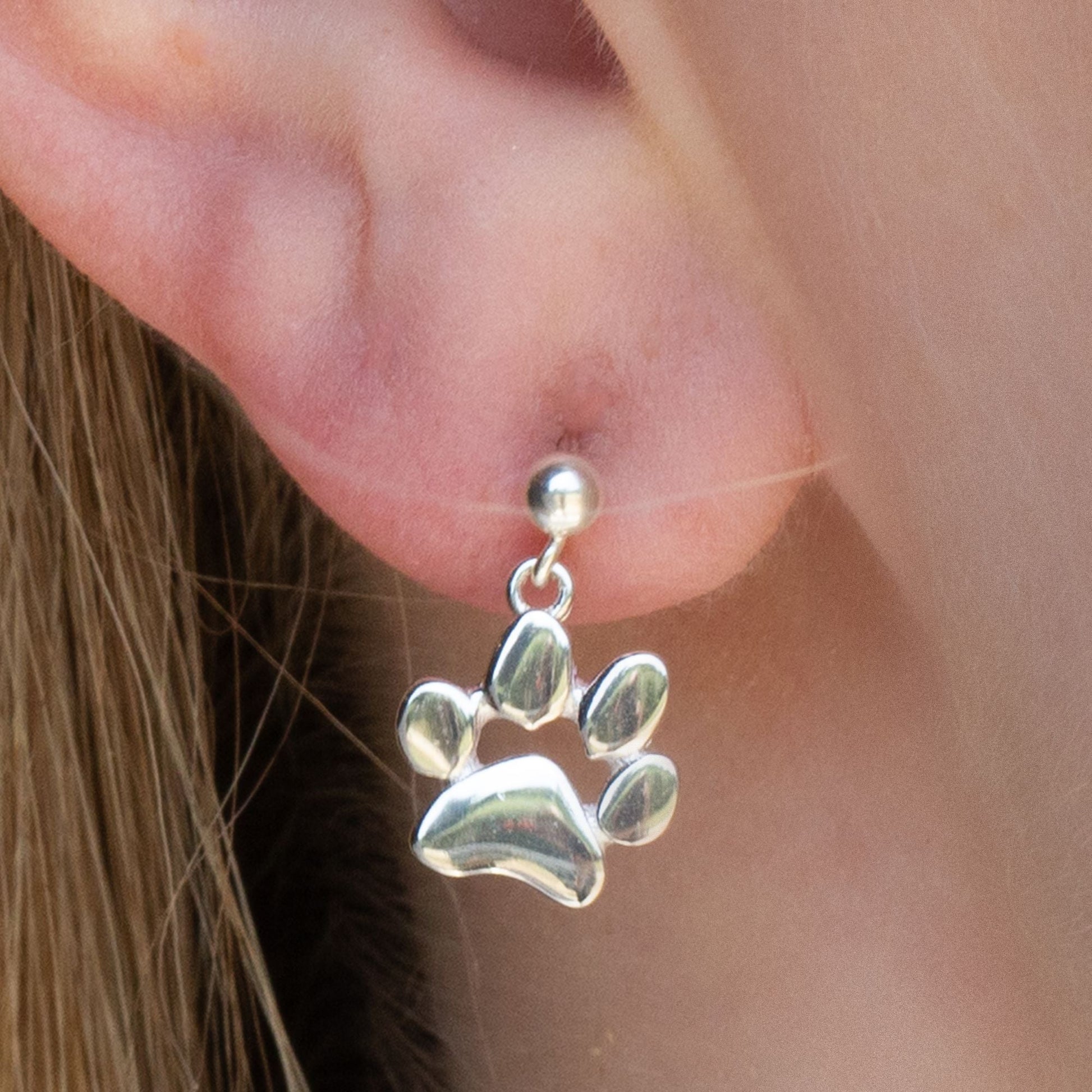 Personalised Paw Print Earrings - MYLEE London