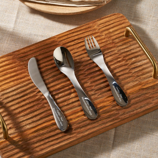 Personalised Stainless Steel Children's Cutlery Set - MYLEE London
