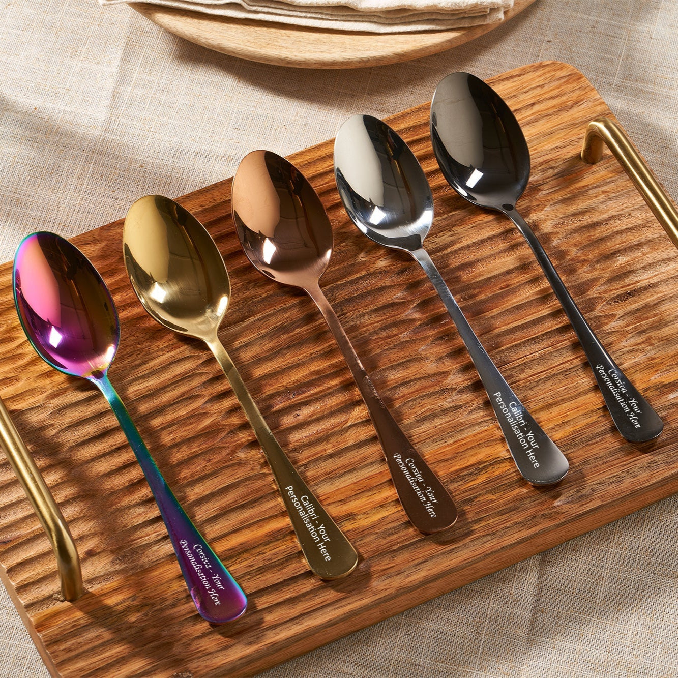 Personalised Stainless Steel Dessert Spoon - MYLEE London