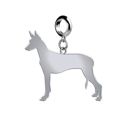 Pharaoh Hound Silhouette Silver Charm - MYLEE London