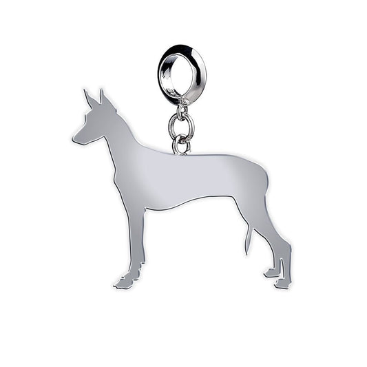 Pharaoh Hound Silhouette Silver Charm - MYLEE London