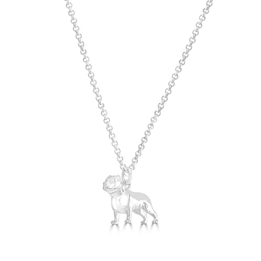 Pitbull Silver Necklace - Personalised - MYLEE London