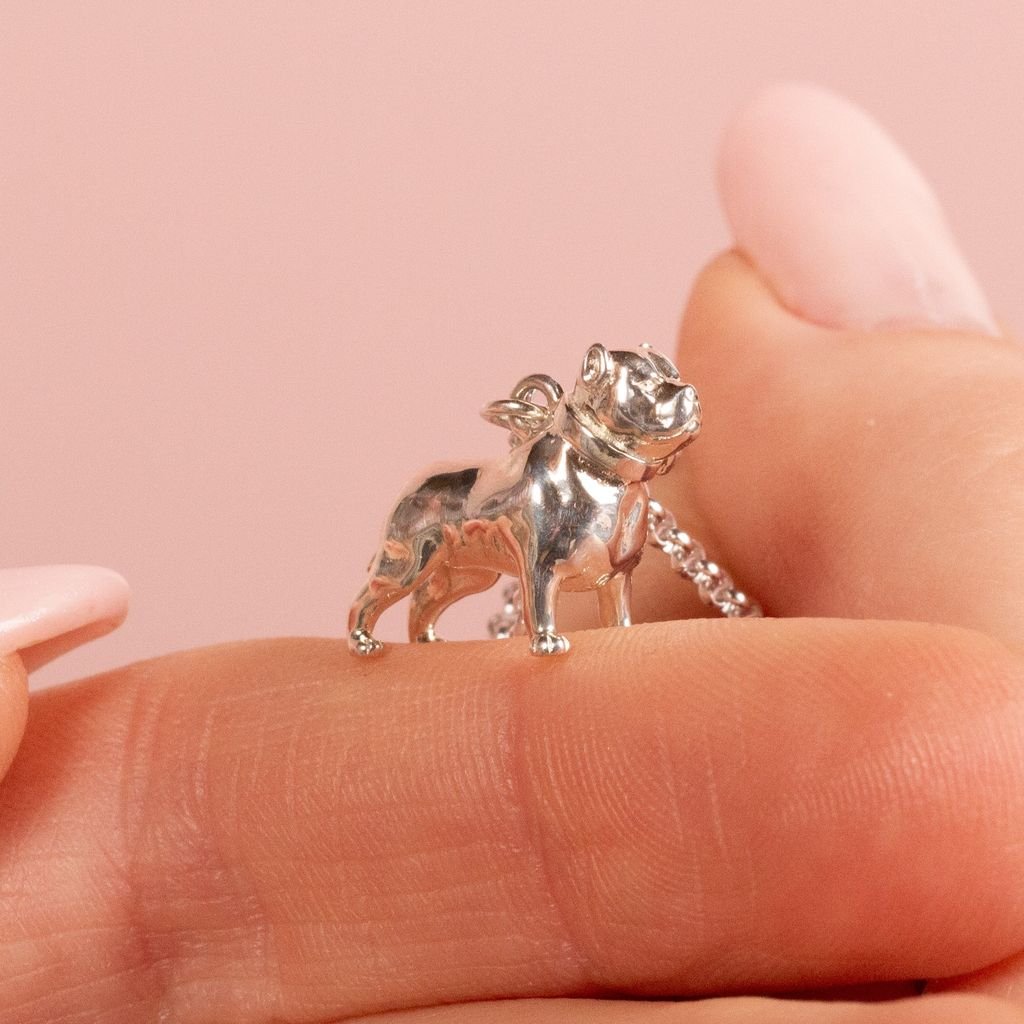 Pitbull Silver Necklace - Personalised - MYLEE London