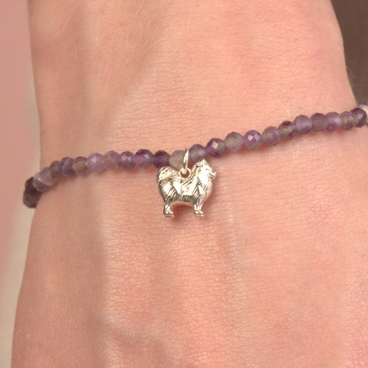 Pomeranian Crystal Bracelet - Personalised - MYLEE London
