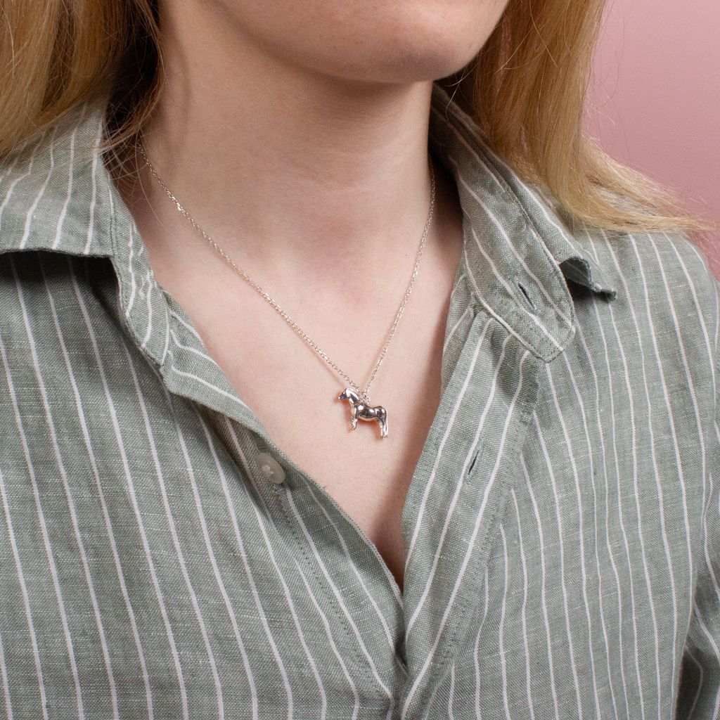 Pony Silver Necklace - Personalised - MYLEE London