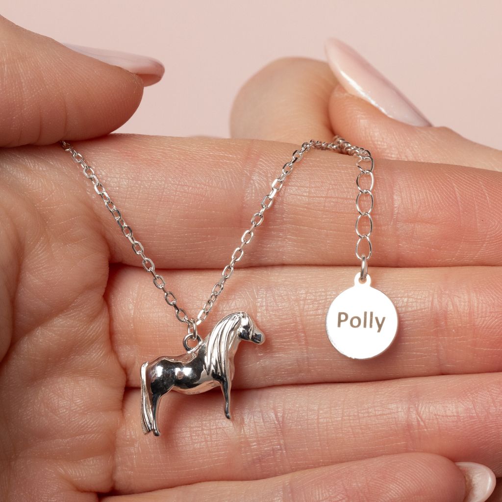 Pony Silver Necklace - Personalised - MYLEE London