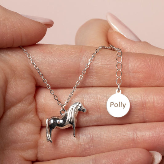 Pony Silver Necklace - Personalised - MYLEE London