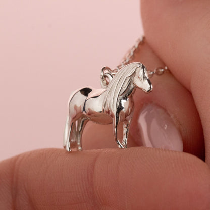 Pony Silver Necklace - Personalised - MYLEE London