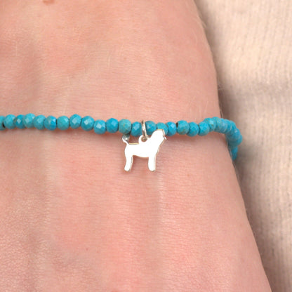 Poodle Silhouette Crystal Bracelet - Personalised - MYLEE London