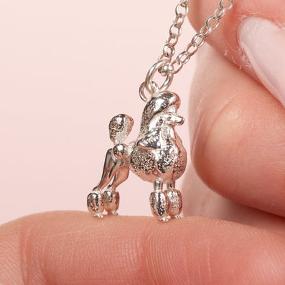 Poodle Silver Necklace - Personalised - MYLEE London