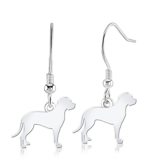 Portuguese Pointer Silhouette Silver Earrings - MYLEE London