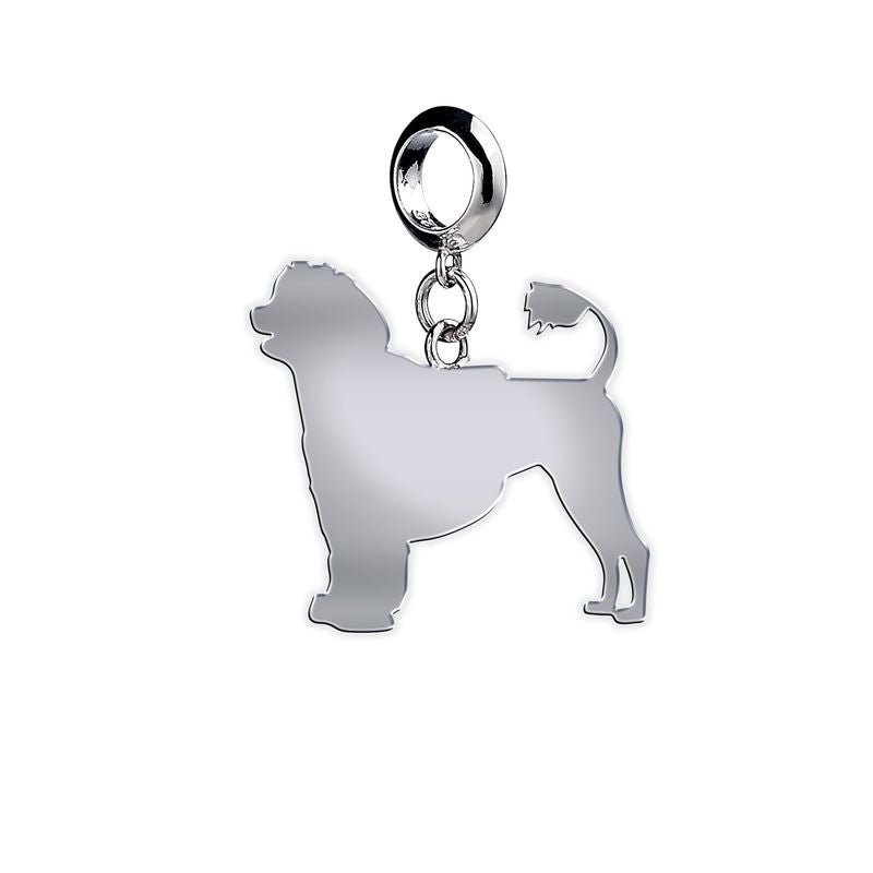 Portuguese Water Dog Silhouette Silver Charm - MYLEE London