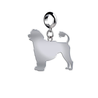 Portuguese Water Dog Silhouette Silver Charm - MYLEE London
