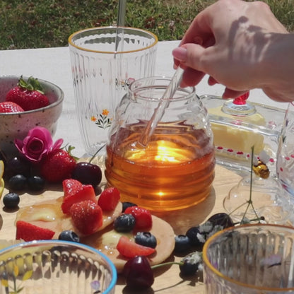 Glass Honey Jar with Dipper