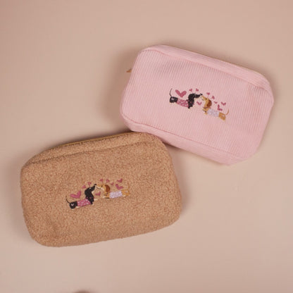 Dachshund Embroidered Make-Up Cosmetics Bag
