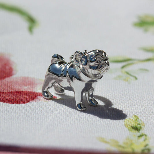 Pug Silver Charm - MYLEE London