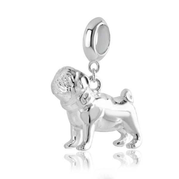 Pug Silver Charm - MYLEE London