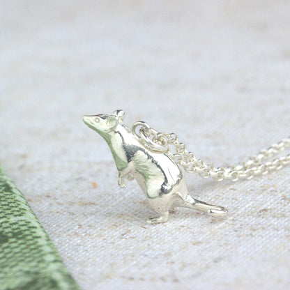 Rat Silver Necklace - Personalised - MYLEE London