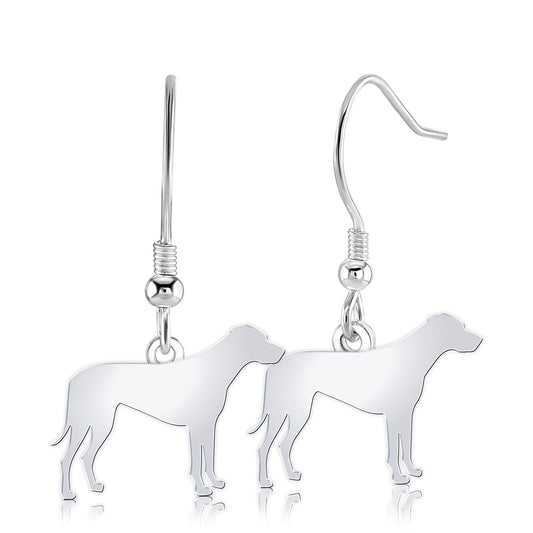 Rhodesian Ridgeback Silhouette Silver Earrings - MYLEE London