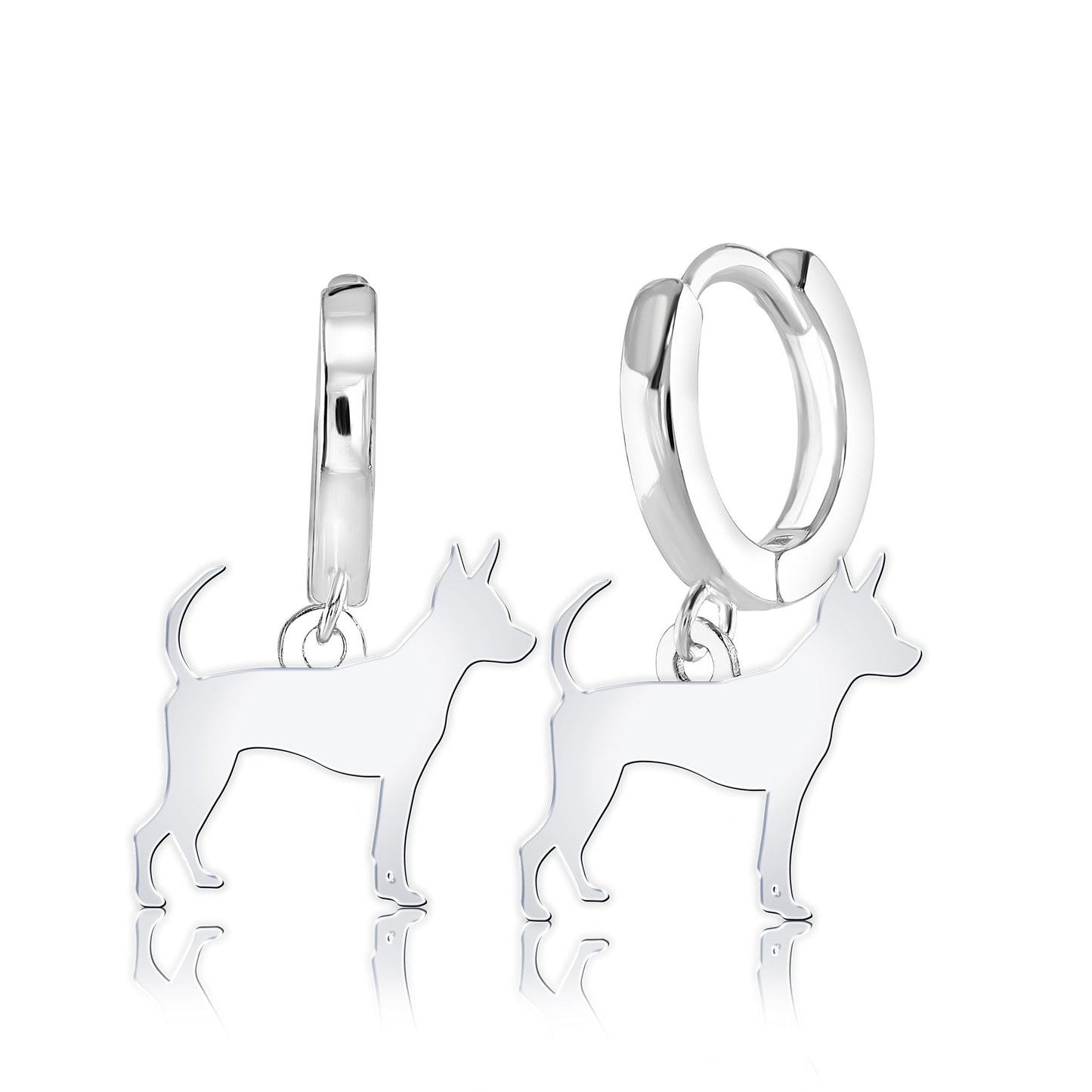 Russian Toy Silhouette Silver Earrings - MYLEE London
