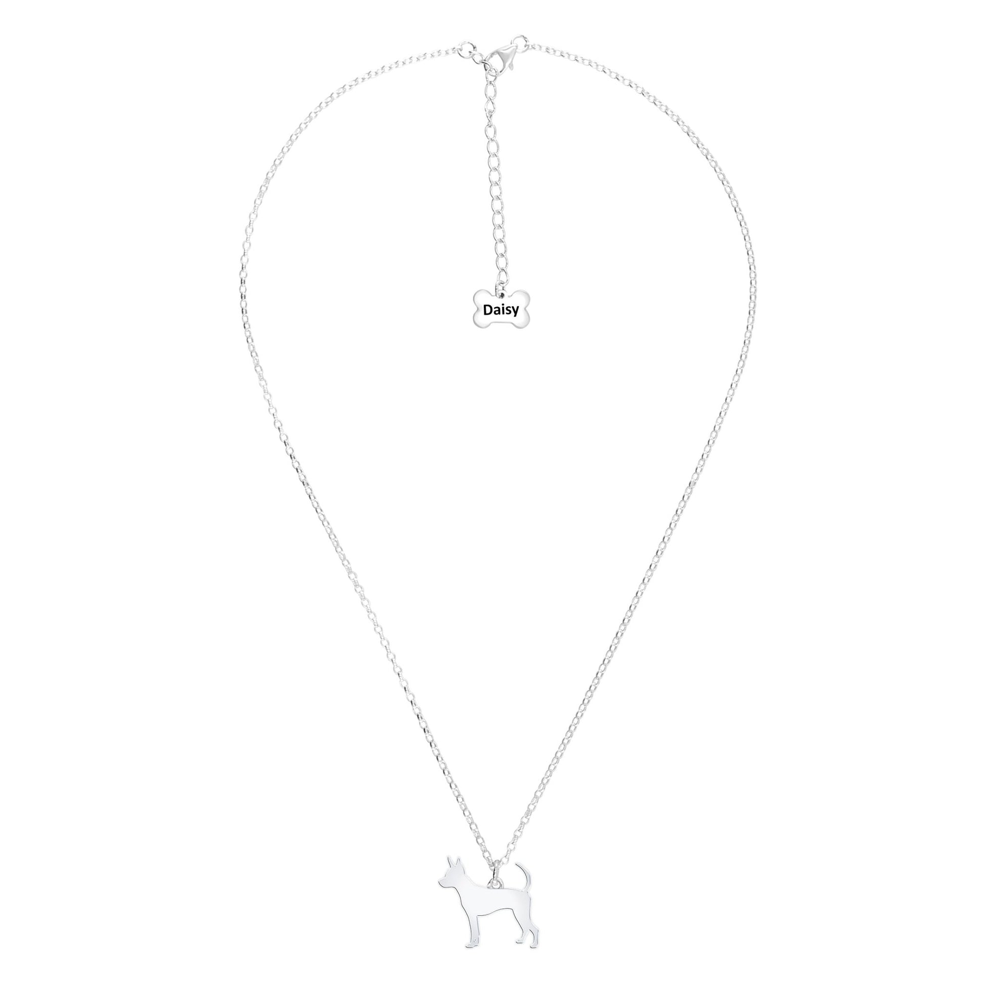 Russian Toy Silhouette Silver Necklace - Personalised - MYLEE London