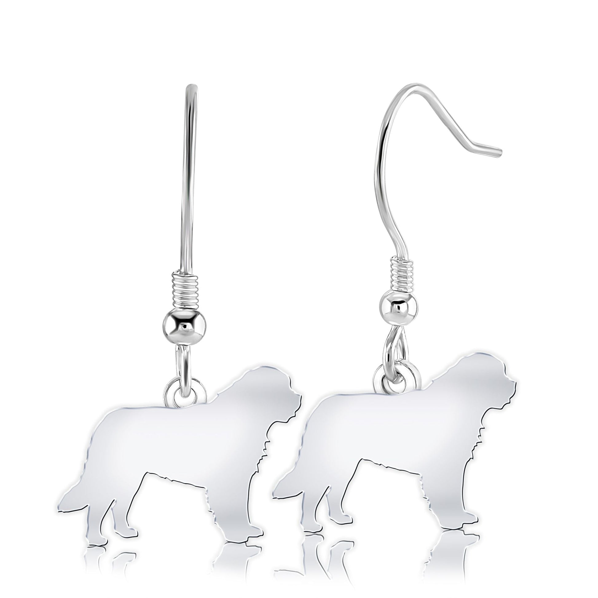 Saint Bernard Silhouette Silver Earrings - MYLEE London