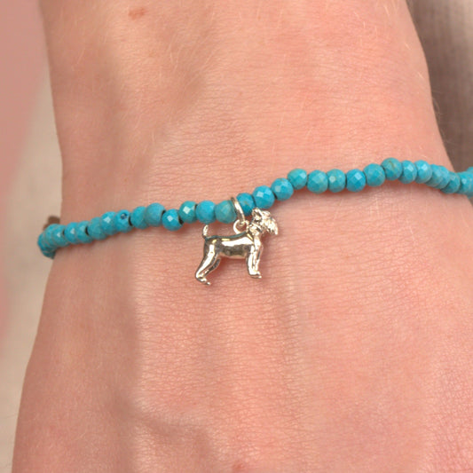 Schnauzer Crystal Bracelet - Personalised - MYLEE London