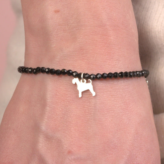 Schnauzer Silhouette Crystal Bracelet - Personalised - MYLEE London