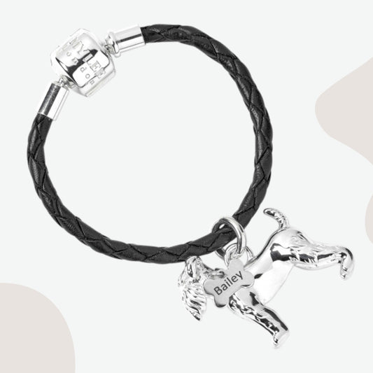 Schnauzer Silver Keyring - Personalised - MYLEE London