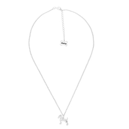 Schnauzer Silver Necklace - Personalised - MYLEE London