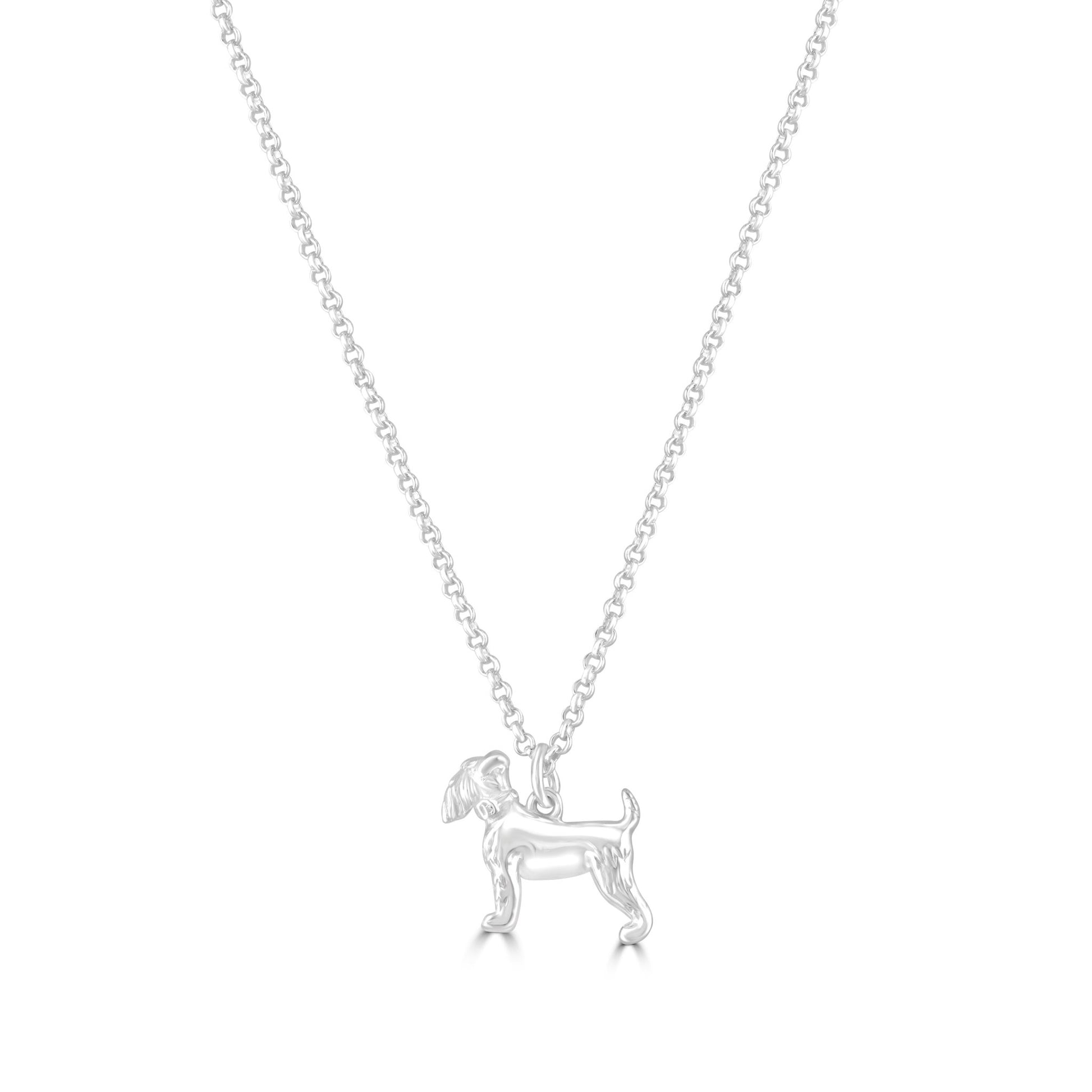 Schnauzer Silver Necklace - Personalised - MYLEE London
