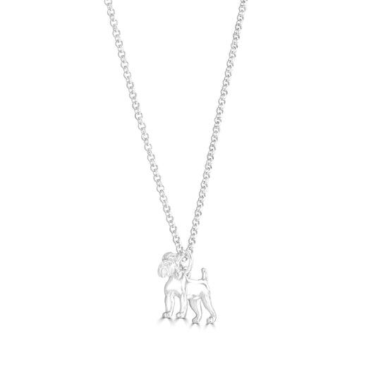 Schnauzer Silver Necklace - Personalised - MYLEE London
