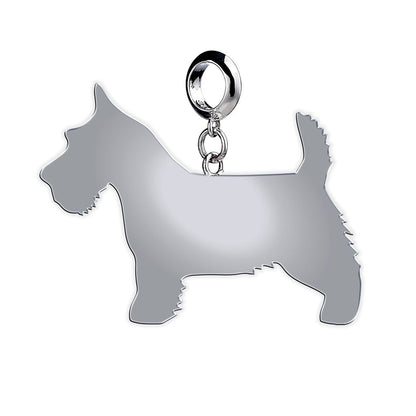 Scottish Terrier Silhouette Silver Charm - MYLEE London
