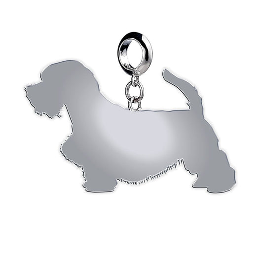 Sealyham Terrier Silhouette Silver Charm - MYLEE London