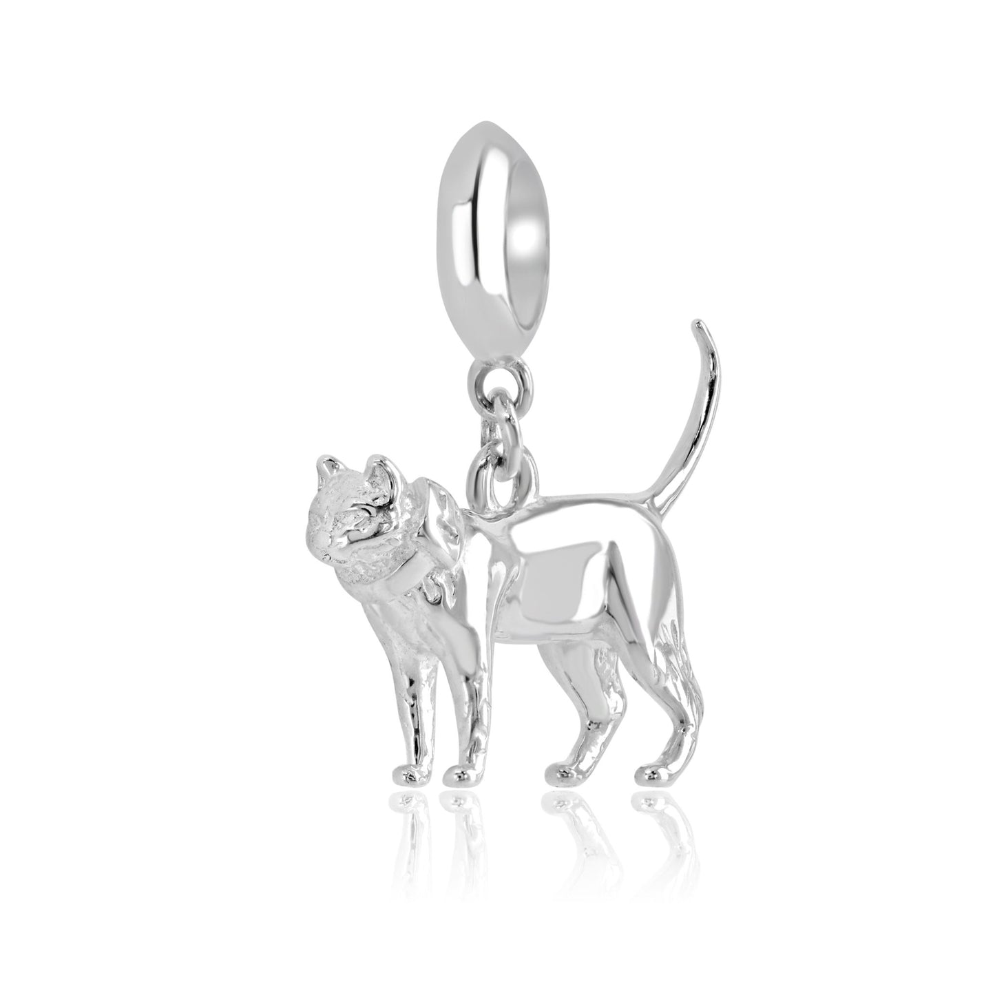 Short - Haired Cat Silver Charm - MYLEE London