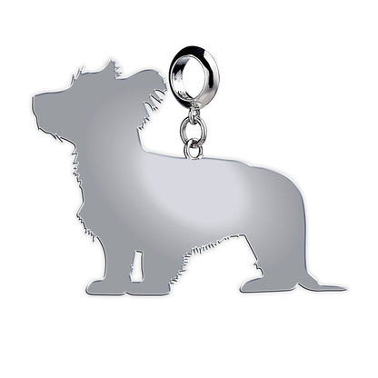 Skye Terrier Silhouette Silver Charm - MYLEE London