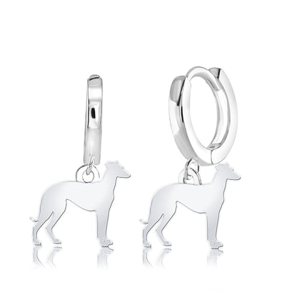 Sloughi Silhouette Silver Earrings - MYLEE London