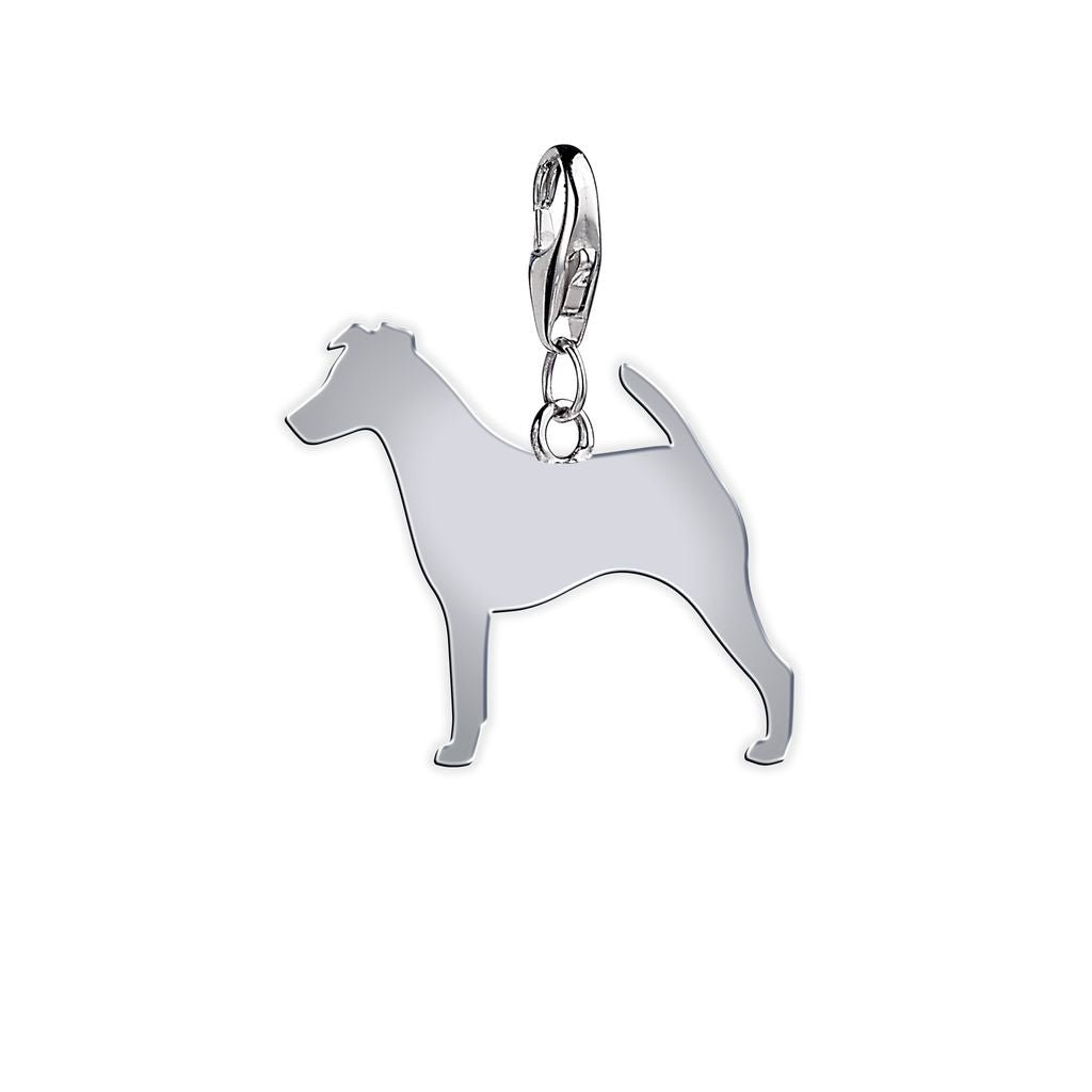 Smooth Fox Terrier Silhouette Silver Charm - MYLEE London