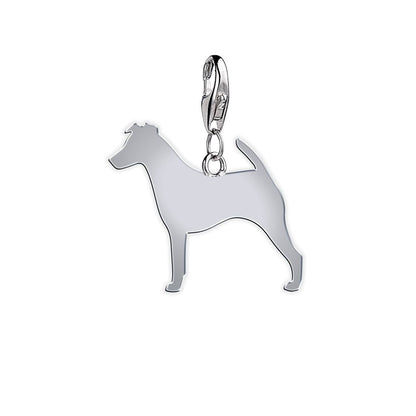 Smooth Fox Terrier Silhouette Silver Charm - MYLEE London