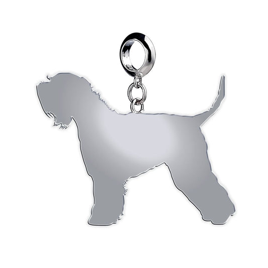 Soft Coated Wheaten Terrier Silhouette Silver Charm - MYLEE London