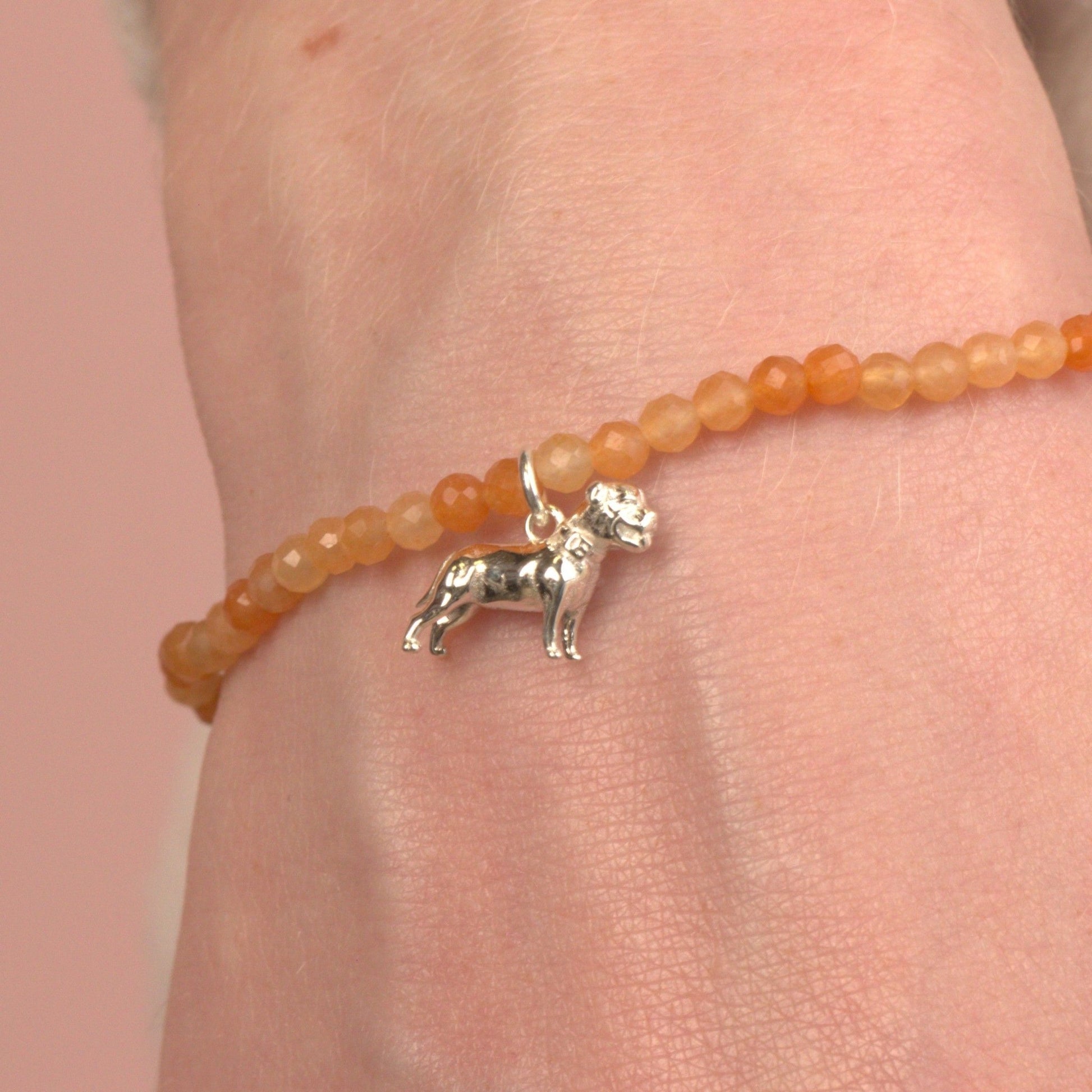Staffordshire Bull Terrier Crystal Bracelet - Personalised - MYLEE London