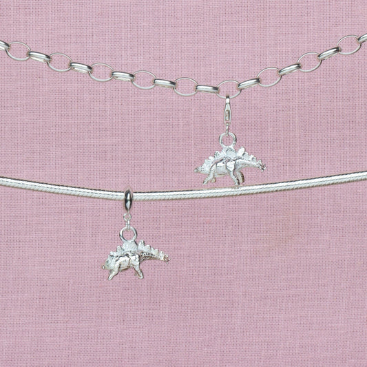 Stegosaurus Silver Charm - MYLEE London