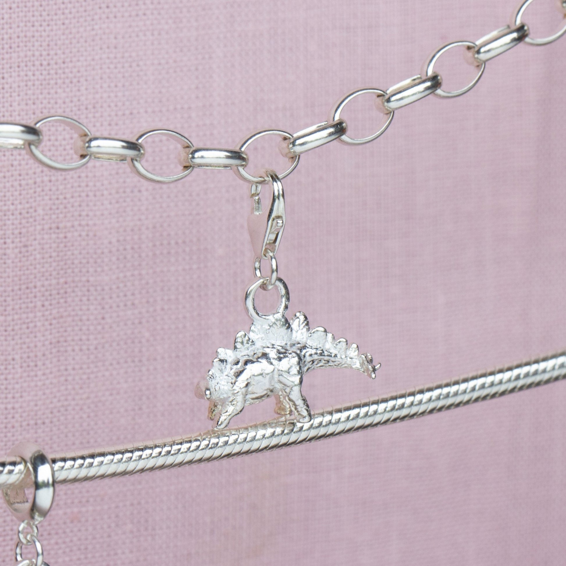 Stegosaurus Silver Charm - MYLEE London