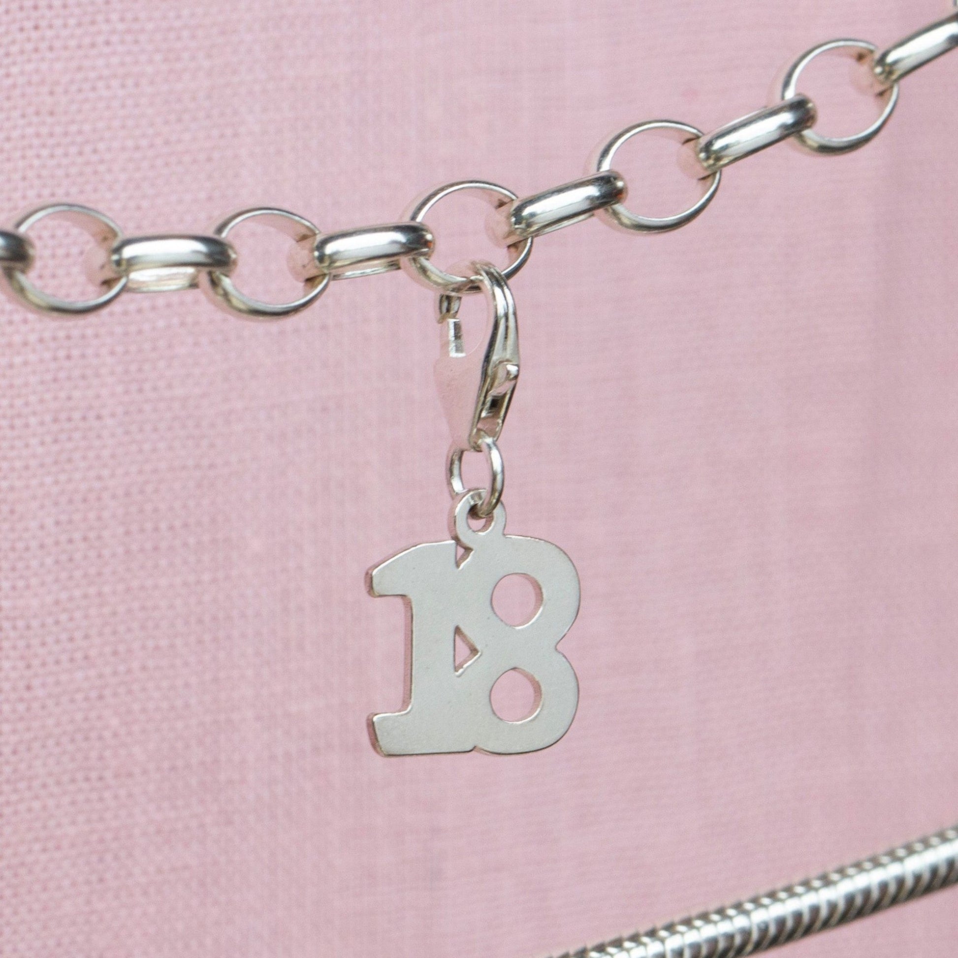 Sterling Silver 18 Charm - MYLEE London